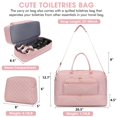 thumbnail image 3 of Bolsa de viaje LUOCIP de gran capacidad rosa para mujer, 3 of 7