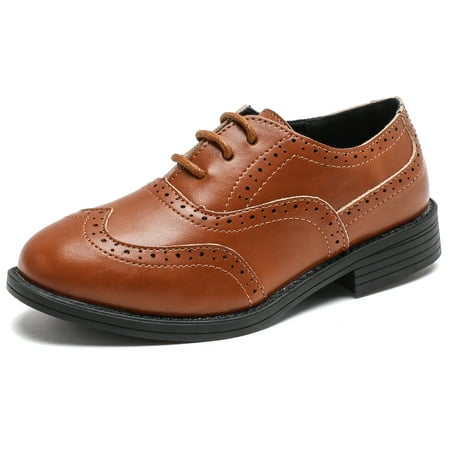 

DADAWEN Boys Lace up Oxfords Dress ShoesSchool Uniform Wedding Shoes 10 Toddler