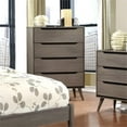 thumbnail image 4 of Furniture of America Belkor Mid-Century Modern Wood 4-Drawer Chest in Gray, 4 of 4