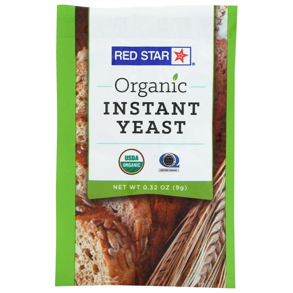 Red Star Organic Instant BDF32 Yeast, Kosher, USDA Certified Organic, 0.32 Ounce (Pack of 20)