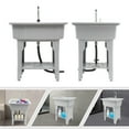 thumbnail image 3 of Gray Freestanding Utility Sink Laundry Tub Sink Wash Station Laundry Sink W/ Faucet 200kg, 3 of 36