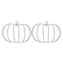 Pumpkin Wreath,2pcs Autumn Pumpkin Shaped Metal Wreath Form Thanksgiving Wire Floral Frame Halloween 3d Pumpkin Wreath Indoor Outdoor Garden Porch Kitchen Diy Craft Decorations (11.4*9.8 Inches)
