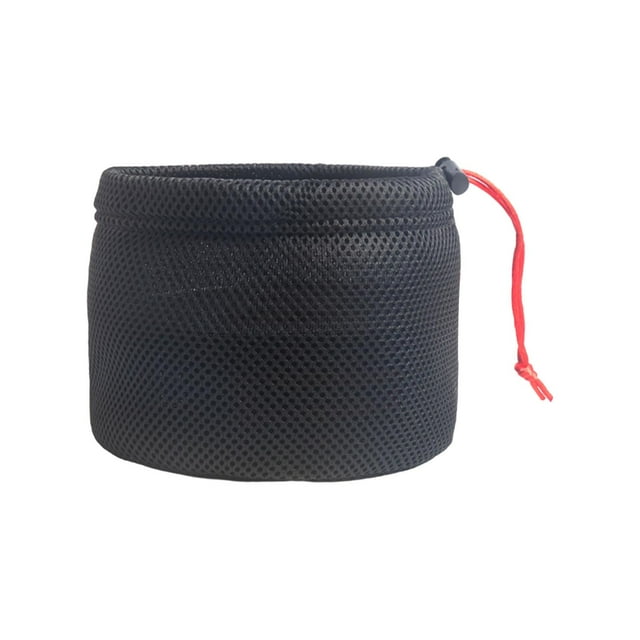 Bolsa de almacenamiento para ollas de Camping, organizador de cubiertos con cordón, transpirable, ligero, artículos pequeños, bolsa de transporte para 28cmx26cm