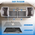 thumbnail image 3 of Suumerpety Rabbit Hutch Indoor Large Bunny Cage with Double House and Run Outdoor Guinea Pig House On Wheels for Bunny and Other Small Animals, 3 of 12