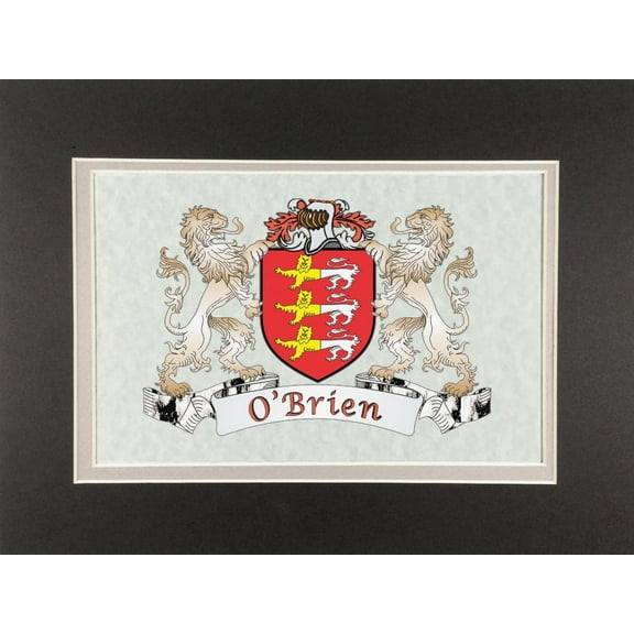 O'Brien Irish Coat of Arms Print - Frameable 9" x 12"