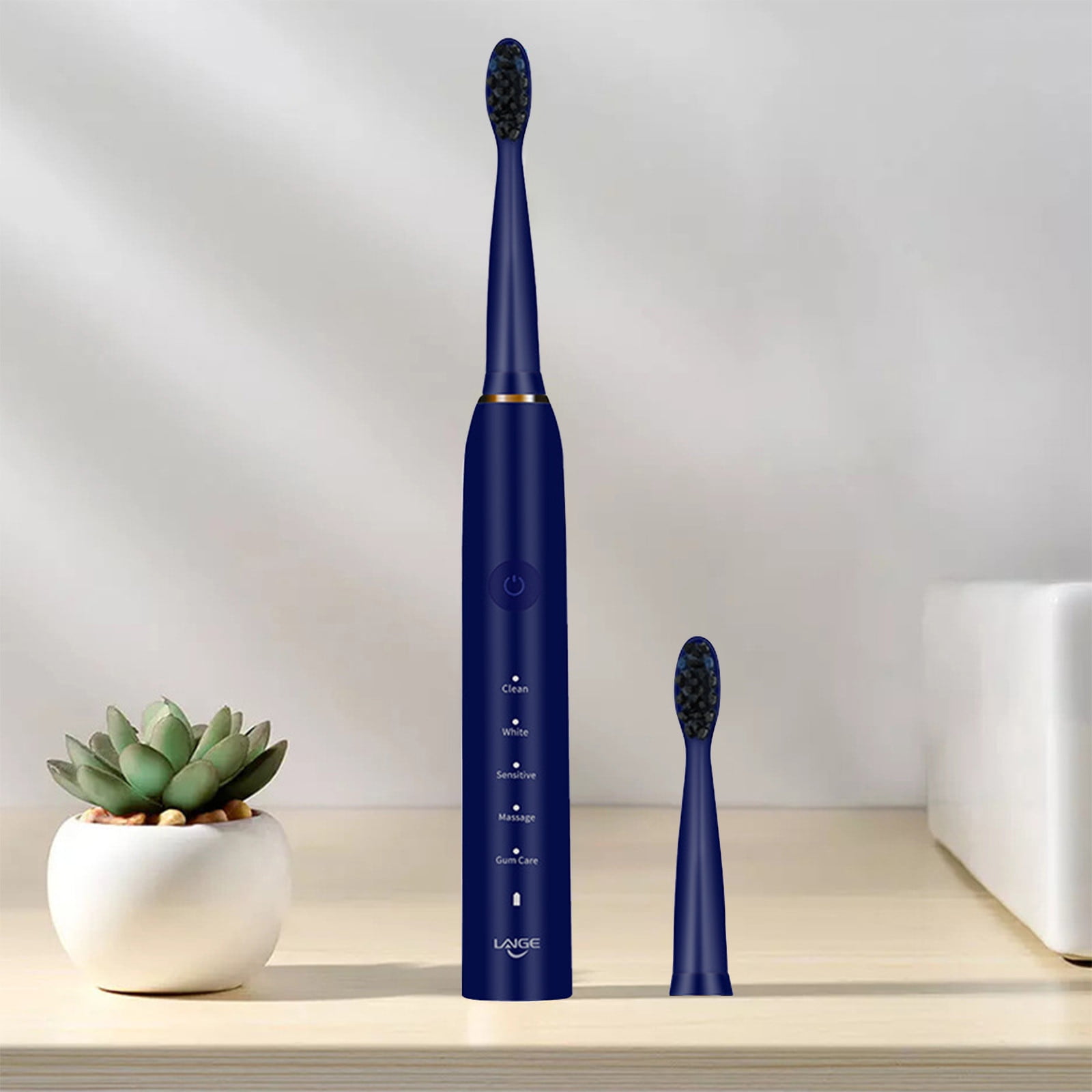 FFENYAN Electric Toothbrush With 2 Brush Heads 5 Modes Electric Toothbrush For Adults Travel Rechargeable Power Toothbrush With Timer