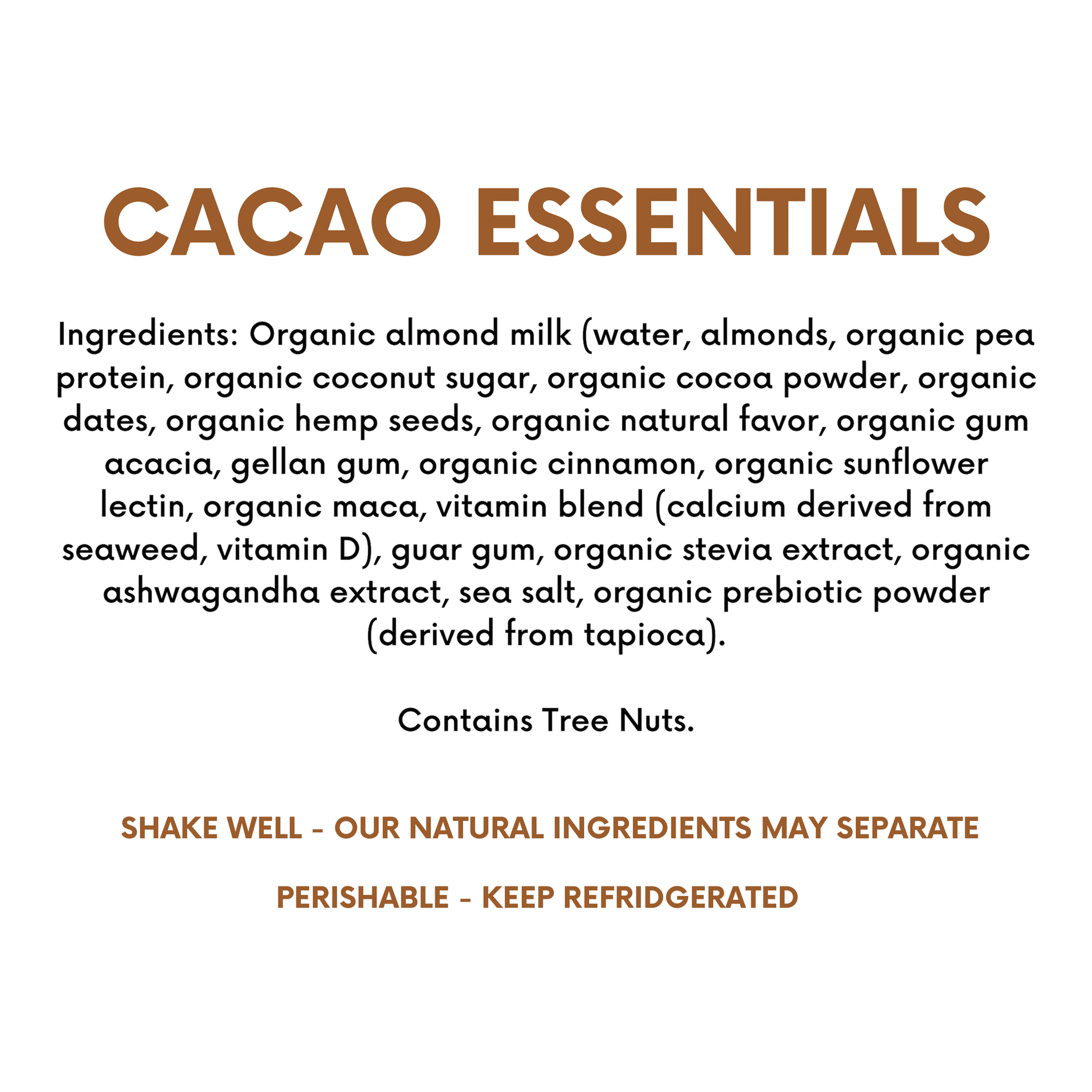Remedy Organics Plant Based Cacao Essentials Nutritional Instant General Wellness Shake, 12 fl oz