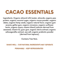 thumbnail image 6 of Remedy Organics Plant Based Cacao Essentials Nutritional Instant General Wellness Shake, 12 fl oz, 6 of 6