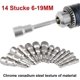 thumbnail image 4 of 14 Pieces Screwdriver Socket 6-19mm - Bit Adapter, Hexagonal for Nut Driver for Hand Drill, Electric Screwdriver, Socket Wrench, 4 of 4