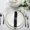 thumbnail image 2 of Balsa Circle 5 Pieces 20" x 20" Black Crinkle Accordion Taffeta Table Napkins, 2 of 8