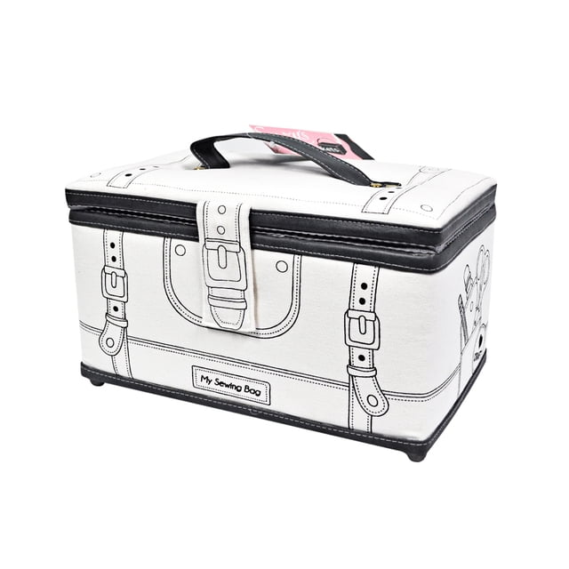 Suzy's My Sewing Bag Themed Hobby Basket White