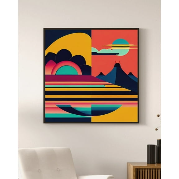 The Sea off Satta - Japanese Art Deco Style Canvas Wall Art