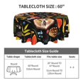 thumbnail image 5 of XMXT Waterproof Round Table Cloth, Forest Owl Plant Tablecloth Polyester Table Cover for Home Kitchen Dining Party Room Decor, 60 inches, 5 of 8