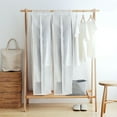 thumbnail image 4 of Jorlo Garment Clothes Cover Protector, Closet Storage Bags Translucent Dustproof Waterproof Hanging Clothing Storage Bag with Full Zipper & Magic Tape & Strap for Coat Dress Windcoat-Large, 4 of 12