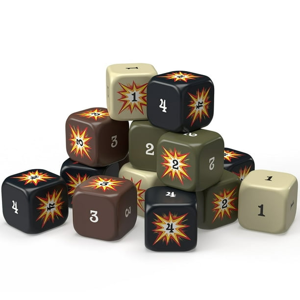 Renegade Games Studio: Axis & Allies: Hit Dice - 72 Dice in 4 Styles, 16mm, Military Style Duffel Carry Bag, Strategy Board Game Accessory & Upgrade Renegade Games Studio: Axis & Allies: Hit Dice - 72 Dice in 4 Styles, 16mm, Military Style Duffel Carry Bag, Strategy Board Game Accessory & Upgrade