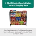 thumbnail image 2 of 4-Shelf Candy/Snack Under Counter Display Rack | 34" h | Black, 2 of 7