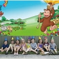 thumbnail image 5 of Curious George school Taspestry Poster Banner Backdrop Background Wall Decor Party Supplies Movie Fans, 5 of 6