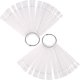 thumbnail image 1 of Pyzl 100 Pcs Transparent Nail Swatches Sticks, Fan-shaped Nail Polish Display Board Gift, 1 of 5