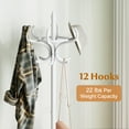 thumbnail image 4 of Gymax 73'' Freestanding Coat Hanger Stand Coat Rack w/ Umbrella Holder & 12 Hooks White, 4 of 9
