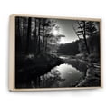 thumbnail image 2 of Designart "Magical Riverside Landscape" Landscape Forest River Floater Framed Canvas Art Print, 2 of 5