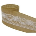 thumbnail image 3 of IBA Indianbeautifulart Burlap Ribbon For Diy&nbsp;Wedding Home Decoration Gift Wrap Crafting Lace Wired Jute Trim 10 Yards-4 Inches, 3 of 6