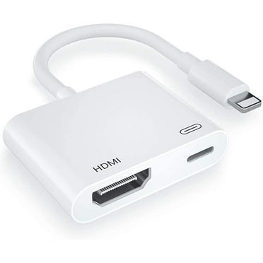 Lightning to HDMI Digital AV Adapter,1080P Video & Audio Sync Screen Converter AV Adapter with Charging Port for iPhone HDMI Converter to HD TV/Projector/Monitor Support All iOS