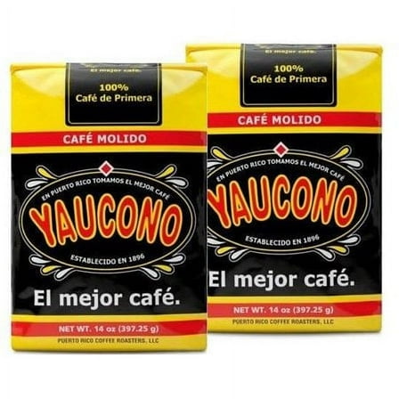 Cafe Yaucono Ground Coffee Puerto Rican, 14 Ounce Bag (Pack of 2)
