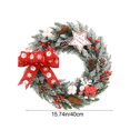 thumbnail image 4 of Artificial Christmas Garland Christmas Flocking Snowflake Rattan 270CM/106IN with Pinecone and Red Berries Mixed Artificial Encryption Falling Snow Rattan, 4 of 7