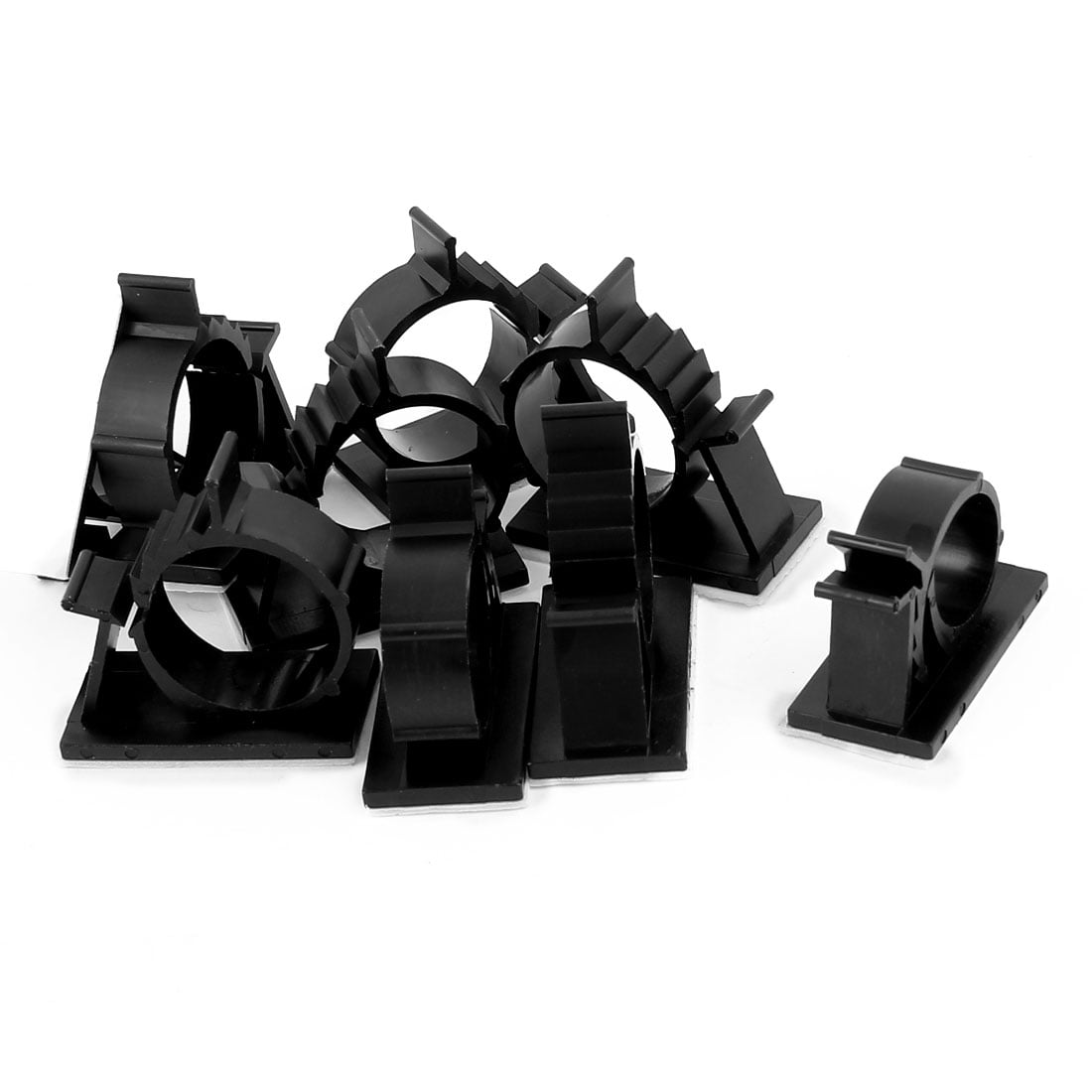 9 Pcs Selfadhesive Rope Cable Tie Clamp Sticker Clip Holder Black 25