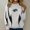 White, variant on Vivianyn HD Women's Flame Print Knit Sweater, Long Sleeve Casual Graphic Pullover,Black,Size XS-XXL