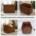 thumbnail image 4 of unbranded Cesta De Almacenamiento Tejida Para Dormitorio Y Ropa Sucia Con Asas Resistentes Café, 4 of 8
