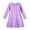 Purple, variant on Esaierr 4-15T Girls Cotton Dress for Teenagers Kids Casual Long Sleeve Princess Dresses Toddler Girls Crew Neck Simple Long Dress for Spring Fall
