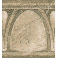 thumbnail image 1 of Abstrait Vert Demi-Cercles Vintage Papier Peint Bord Rétro Design, Rouleau 15' x 4.25'', 1 of 3