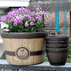 thumbnail image 1 of Maceta universal de imitación de madera, maceta de hierro para árbol de flores, maceta de resina, maceta creativa de plástico grande para plantas verdes, 1 of 5