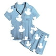 thumbnail image 4 of LUOGENLI Girls Pajamas Size 33X Girls Pajama Set Short Sleeve Sleepwear for Home and Nighttime Comfort Girls Pajamas Size 18 Pants Light Blue Size 10-11 Years, 4 of 4