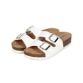 thumbnail image 5 of New Women Breckelles Fannie-01 Leatherette Double Buckle Footbed Flat Sandal, 5 of 5