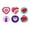 4, variant on Hearts Punch Needle Coasters Kit,6-pattern punch needle Needle Coasters Kit ,Punch Art for Beginners,Suitable for Home Decoration
