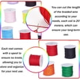thumbnail image 4 of 12 Rolls Nylon Beading Cord,Coloured Beading Thread String Knotting Cord Rope,Bracelet String Braided Cord Wire for DIY Necklace Bracelet Craft Jewellery Making, 20 m Length, 0.8 mm Diameter, 4 of 7