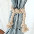 thumbnail image 2 of 4 Piezas Alzapaños de Cortina de Algodón Natural - Cuerda de Retención de Cortina Estilo Granja de Color Crema, Retenes Decorativos para Alzapaños de Cortinas de Estilo Rural, 2 of 5