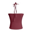 thumbnail image 5 of WEIWEN Halter Tank Tops for Women Tie Back Backless Cami Vest Summer Scoop Neck Sleeveless Workout Going Out Tops Red, S, 5 of 6
