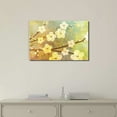 thumbnail image 2 of wall26 Painted Flowers on a Branch Placed on a Vintage Styled Background - Canvas Art Home Art - 12x18 inches, 2 of 4