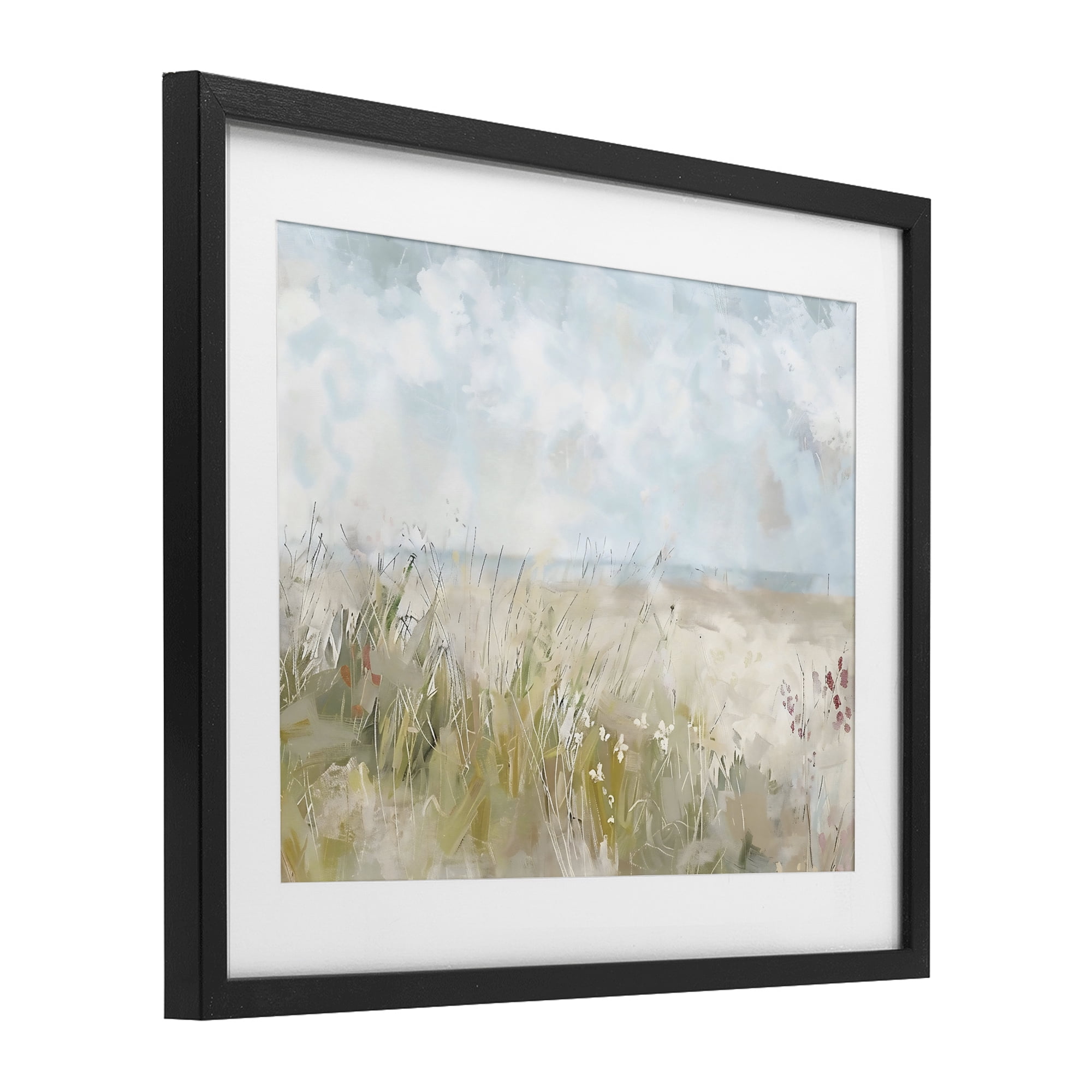 Stupell Industries Flowers By The Ocean Black Framed Print Under Glass, design by Creative Studio