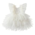 thumbnail image 4 of Robe Décontractée pour Filles Manches à Volants Robes Tutu pour Tout-Petits Filles Robe en Tulle Tout-Petits 2-3 Ans, 4 of 4
