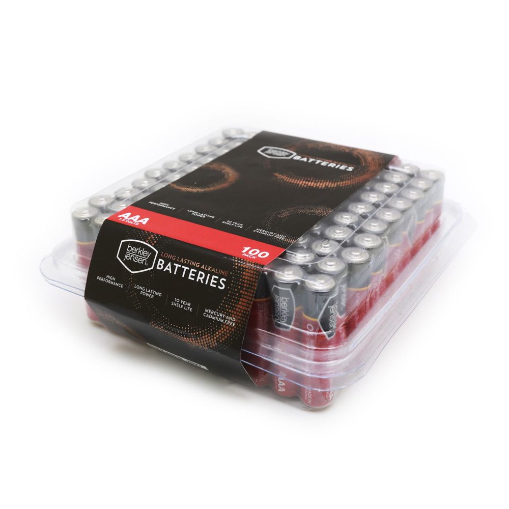 Product of Berkley Jensen AAA Alkaline Batteries with Reclosable Box