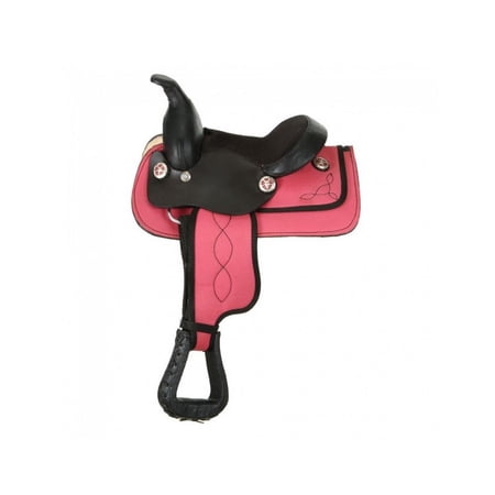 Tough 1 Western Saddle Package Eclipse Miniature Trail 8" Pink 9KS408