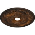 thumbnail image 3 of Ekena Millwork 23 7/8"OD x 4"ID x 2 1/8"P Ashley Ceiling Medallion (Fits Canopies up to 4 3/4"), Hand-Painted Rust, 3 of 6