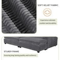 thumbnail image 5 of LUCKHAO 90'' Square Arm Sofa with Removable Back Cushions and 2 pillows,Corduroy Fabric Sofa Bed for Living Room, Office, Apartment, 5 of 10