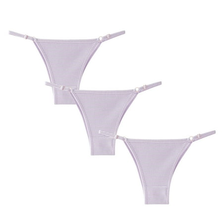Njoeus Underwear Women Pack Seamless Underwear Women Pack 3 Pack Women Thong Underwear Soft Stretch Ladies Briefshipsters Striped Low Waist Panties Bikini Cheeky Panty Cute Underwear for Women