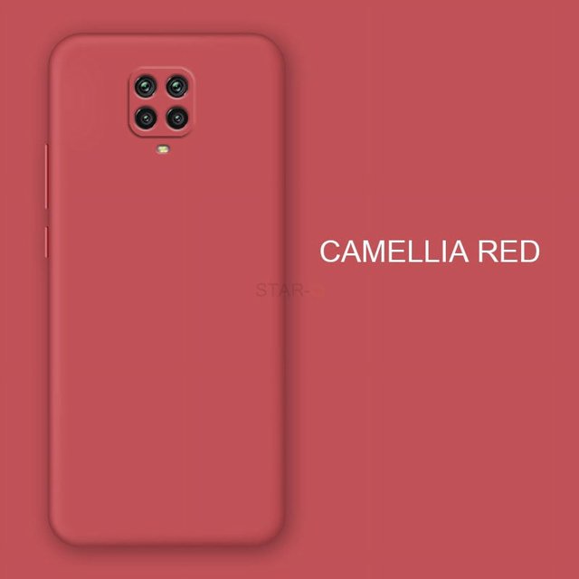 New Liquid Silicone Phone Case For Xiaomi Redmi Note 9 pro note9 9s Original Luxury Camera Protector Soft Back Cover Coque JK Camellia red redmi note 7