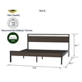 thumbnail image 2 of Metal King Size Bed Frame with Wooden Headboard and Footboard, Heavy Duty Platform Bed with Under Bed Storage, No Box Spring Needed, Easy Assembly Black with Walnut, 2 of 5